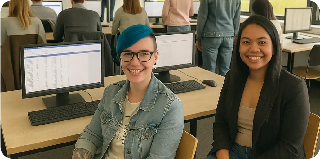 Präsenzkurs zur Weiterbildung in der Pflege – Schulung mit Teilnehmern im Seminarraum