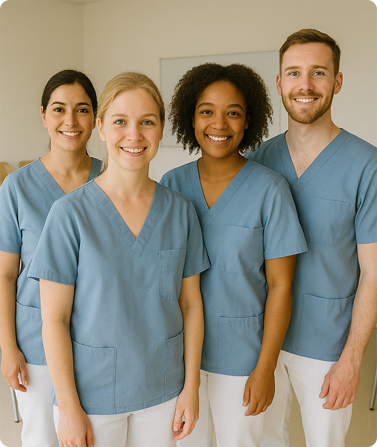 Präsenzkurs zur Weiterbildung in der Pflege – Schulung mit Teilnehmern im Seminarraum