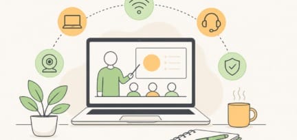 Illustration zum Beitrag: Technische Voraussetzungen Live Online Seminar, Webinare