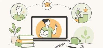 Illustration zum Beitrag: Pflegeberuf – Effektiv und schnell online lernen