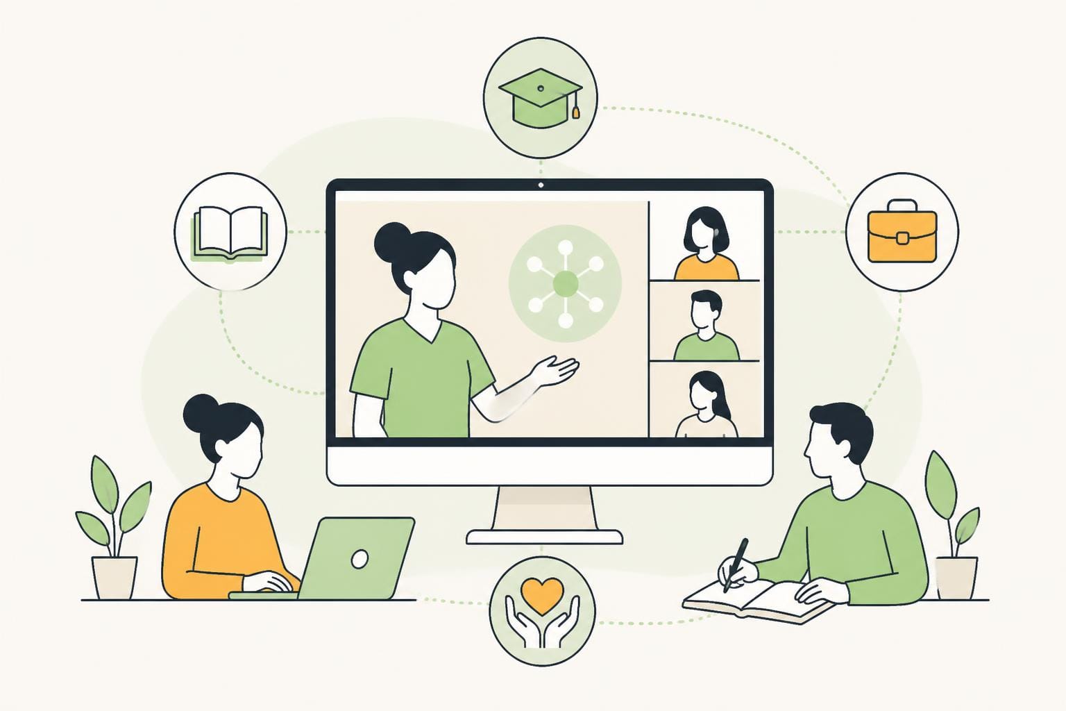 Illustration zum Beitrag: Gemeinsames Lernen mit Adobe Connect im virtuellen Klassenzimmer