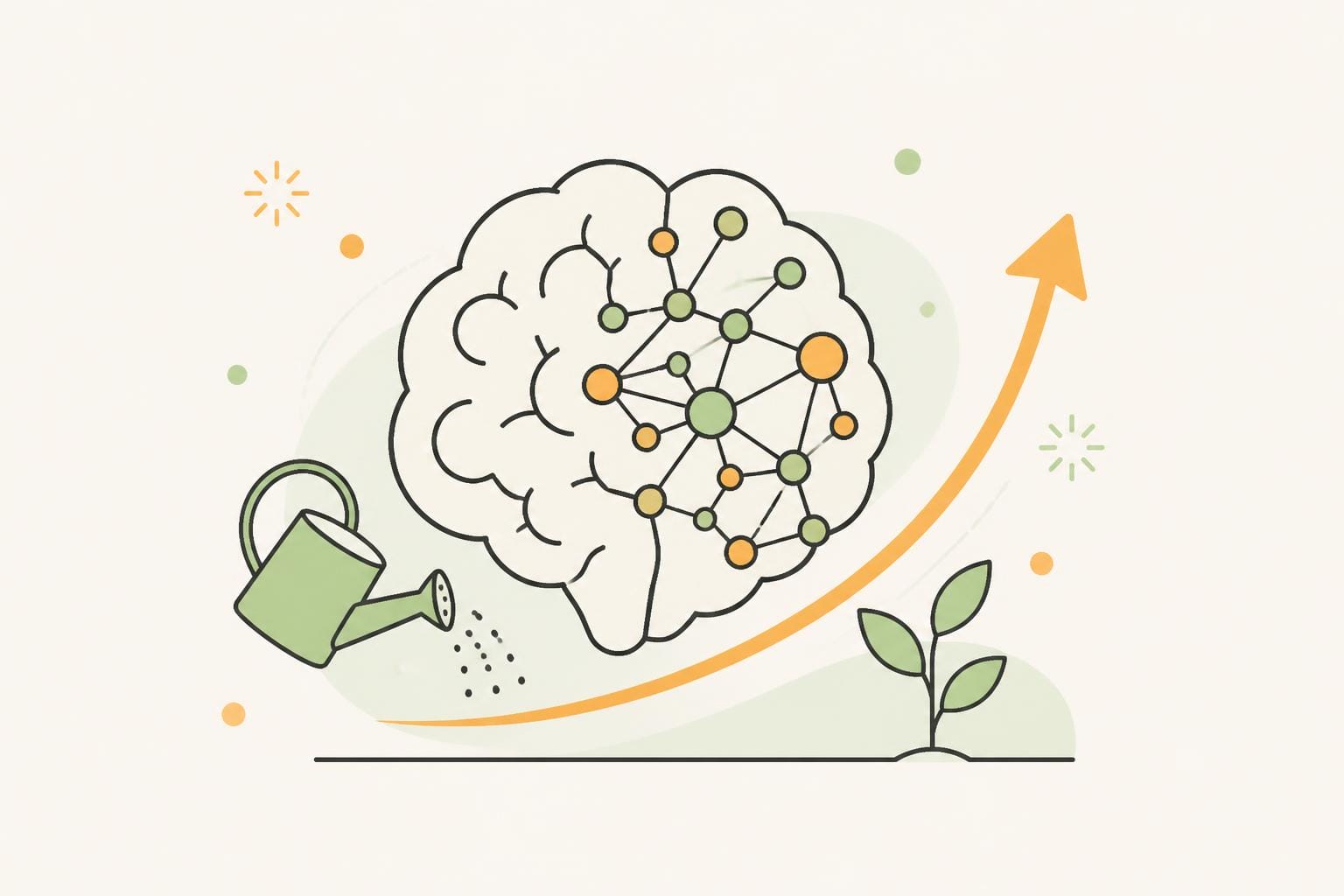 Illustration zum Beitrag: Neuroplastizität durch Lernprozesse – so wächst das Gehirn!