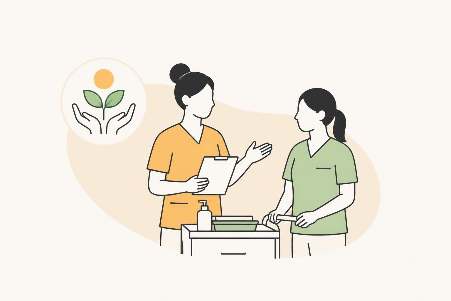 Illustration zum Beitrag: Praxisanleitung in der Pflegeausbildung