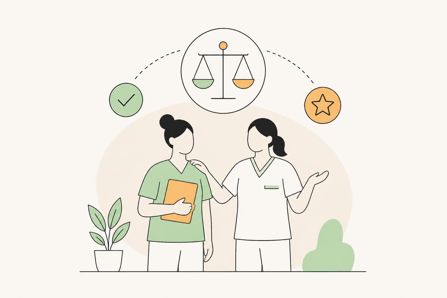 Illustration zum Beitrag: Beurteilen / Bewerten in der Pflegeausbildung