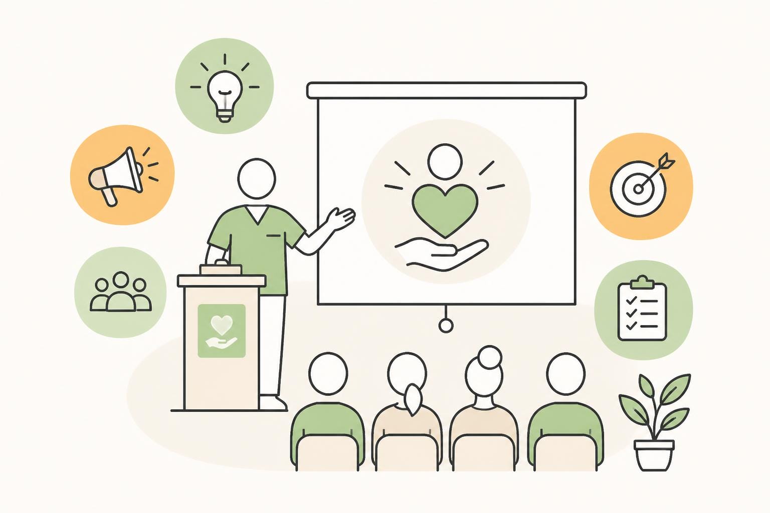 Illustration zum Beitrag: Tipps für Präsentationen und Vorträge