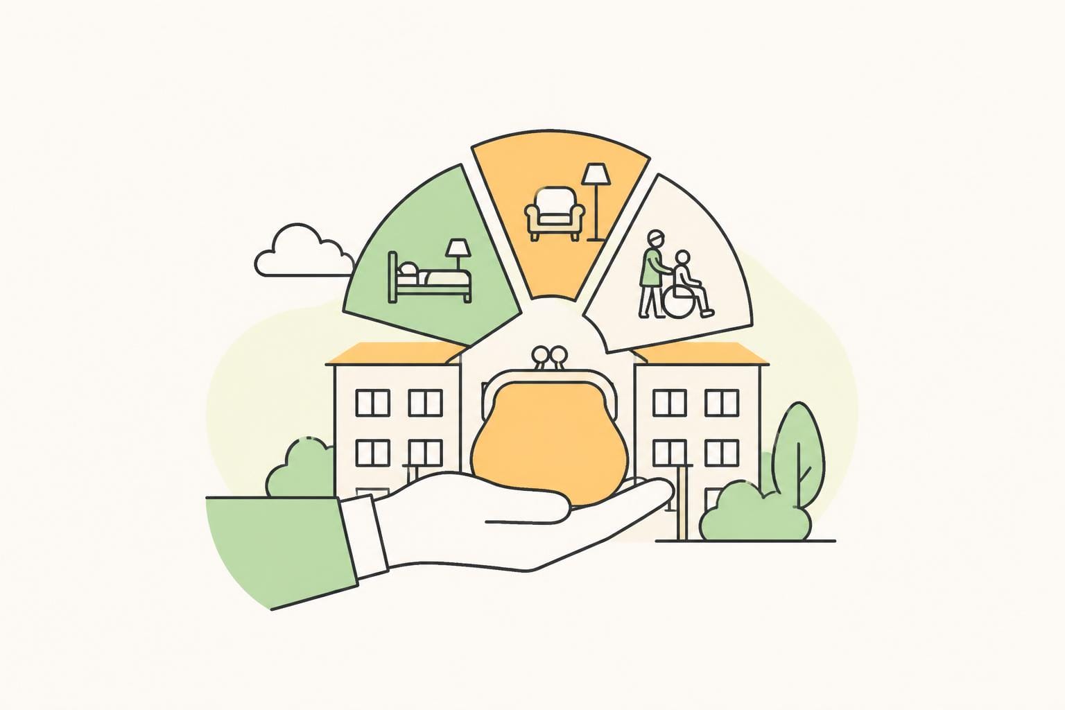 Illustration zum Beitrag: Der Einrichtungseigene Eigenanteil (EEE oder EA) in Pflegeheimen – was ist das und wie wird er berechnet?