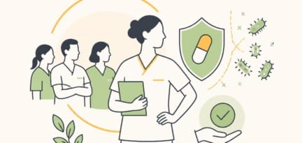 Illustration zum Beitrag: Die Rolle der Pflegefachkraft bei Antibiotika – Resistenz