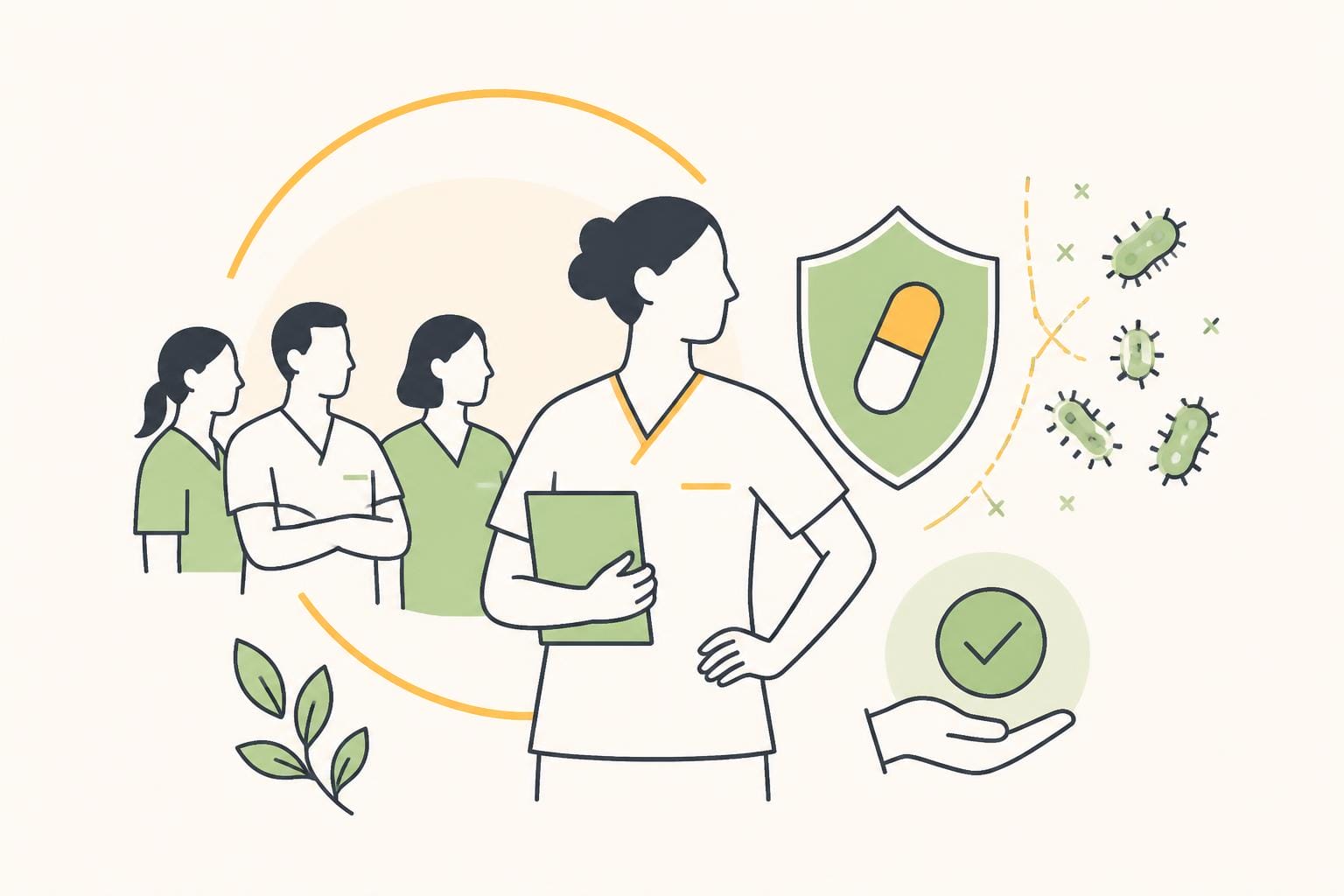 Illustration zum Beitrag: Die Rolle der Pflegefachkraft bei Antibiotika – Resistenz