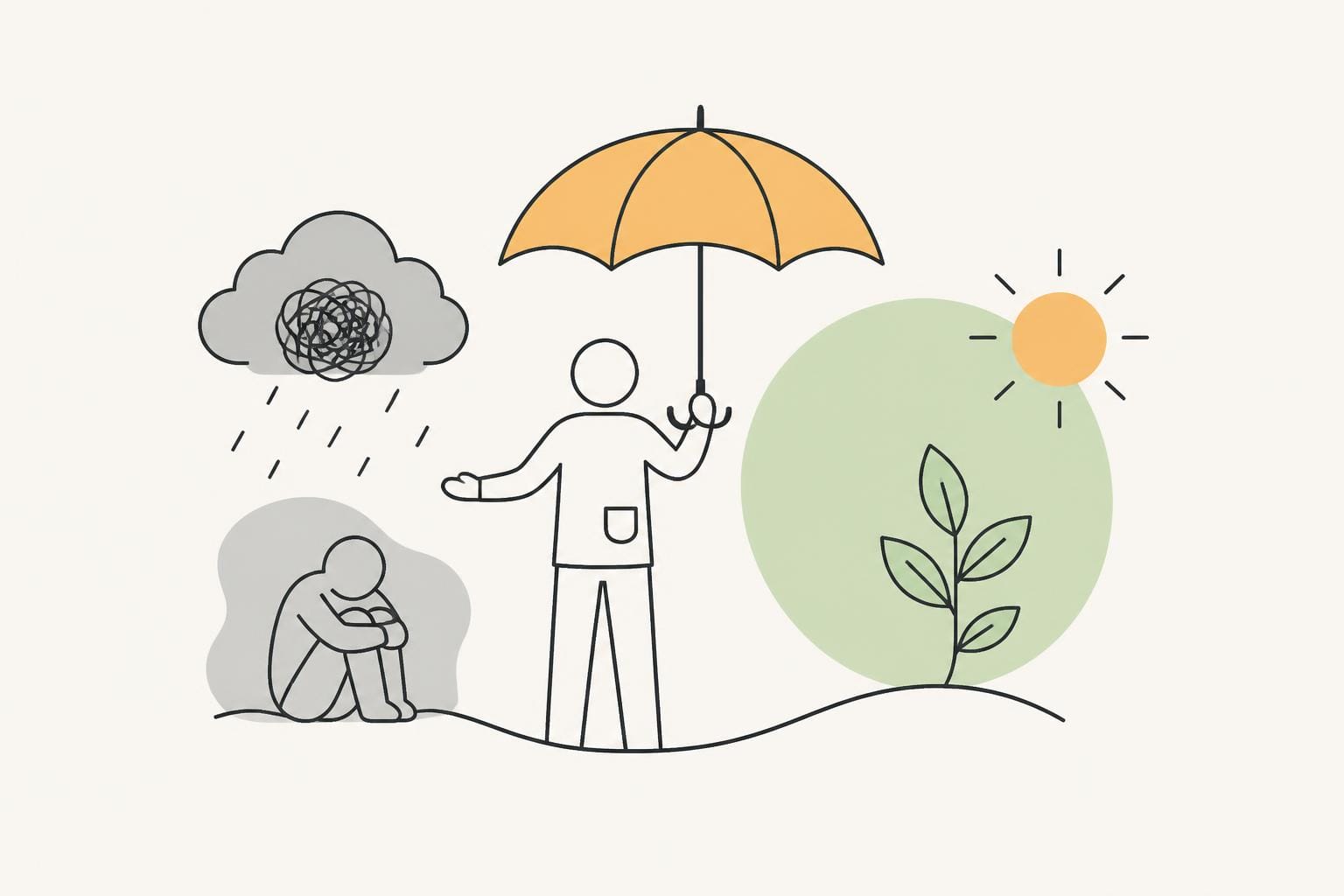 Illustration zum Beitrag: Hilflose Helfer?- Kleine Übung aus dem Coaching