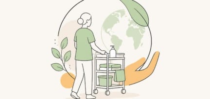 Illustration zum Beitrag: Nachhaltiges Handeln im Pflegealltag