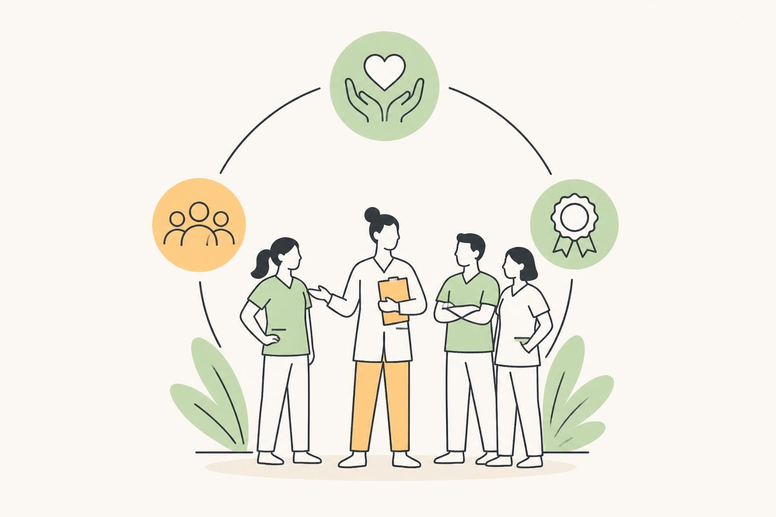 Illustration zum Beitrag: Schlüsselfaktoren für einen guten Umgang mit Pflegepersonal