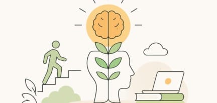 Illustration zum Beitrag: Mindset für den Start in einen Fernlehrgang – Blogreihe