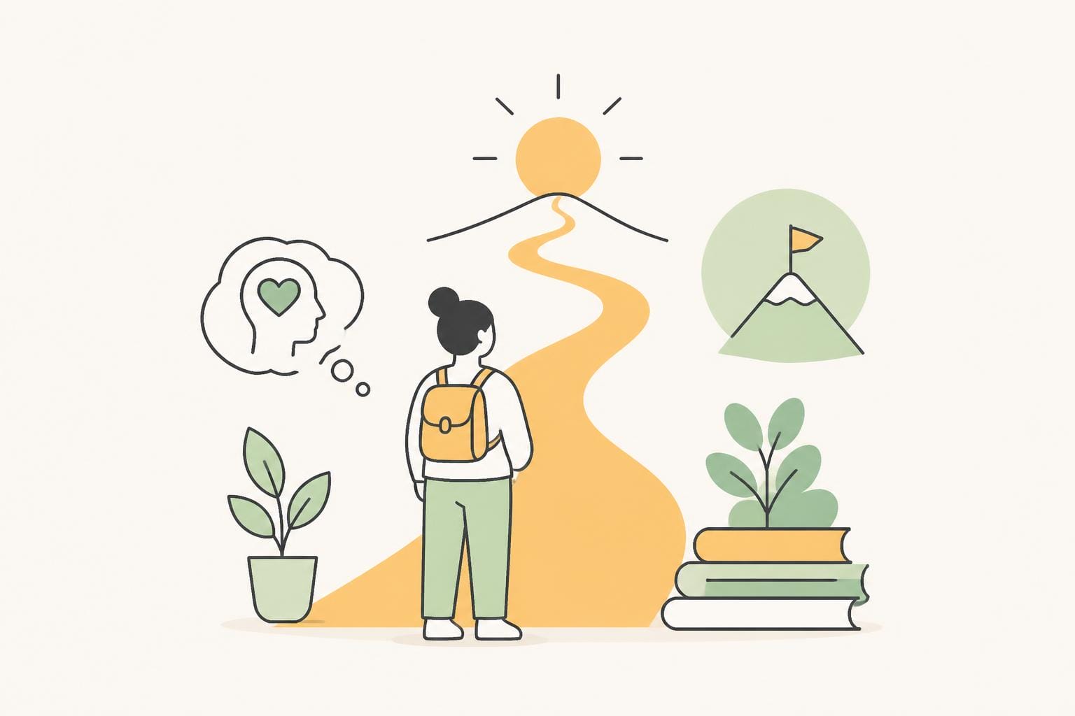 Illustration zum Beitrag: Mindset für den Start in einen Fernlehrgang – Blogreihe
