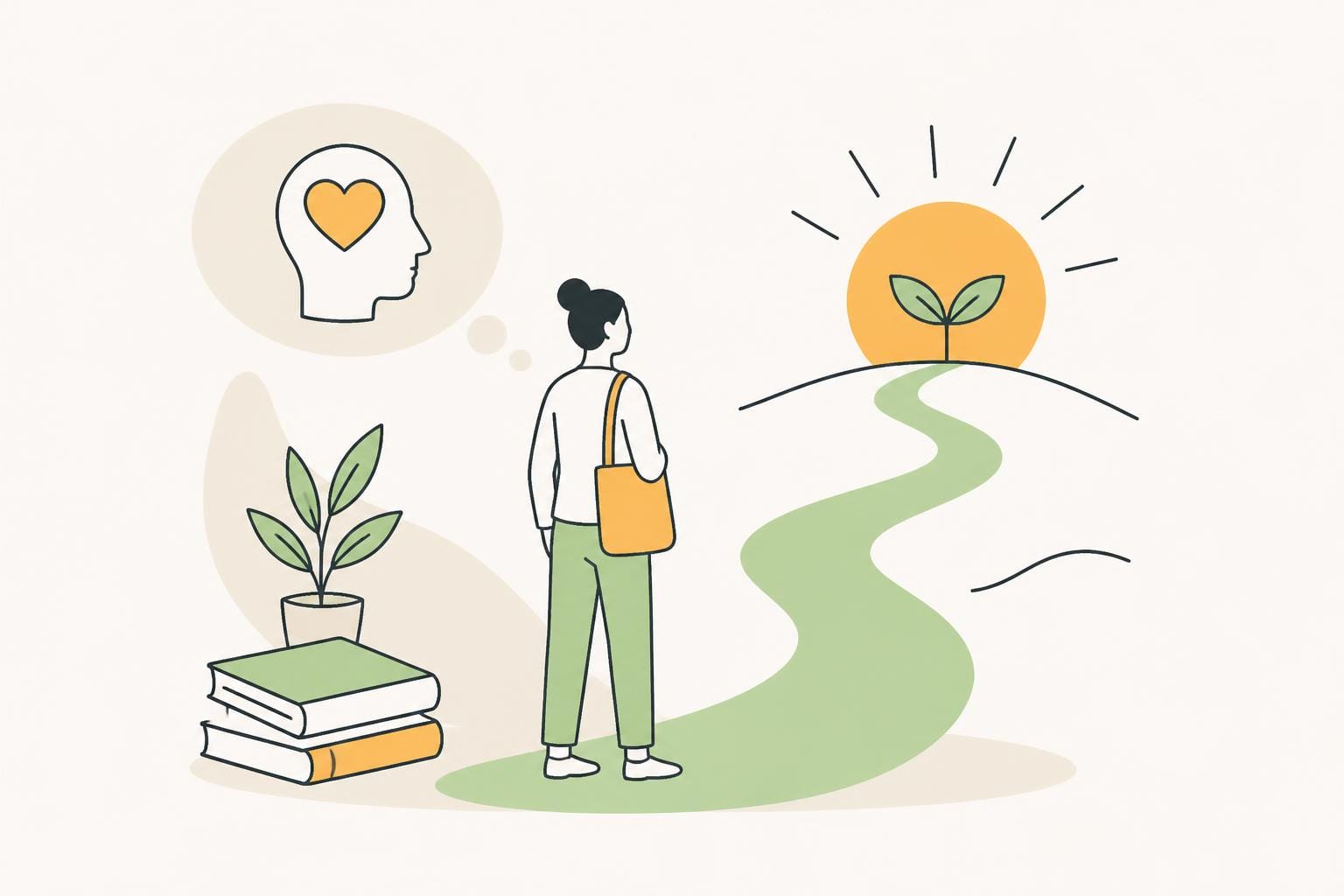 Illustration zum Beitrag: Mindset für den Start in einen Fernlehrgang – Blogreihe