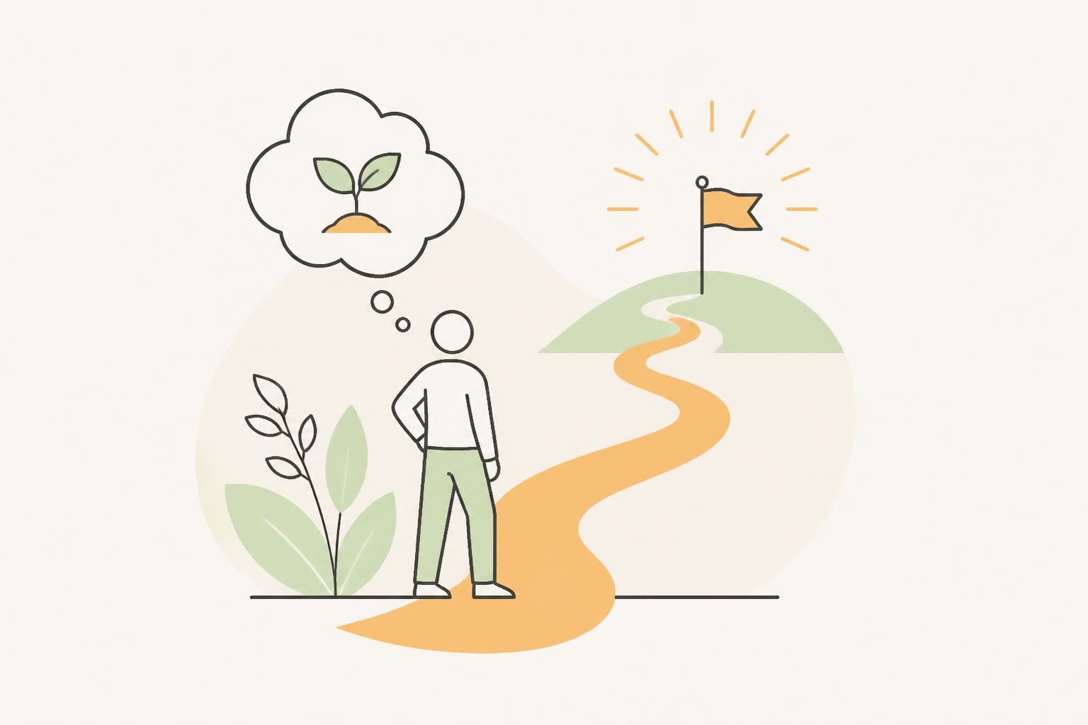 Illustration zum Beitrag: Mindset für den Start in einen Fernlehrgang – Blogreihe