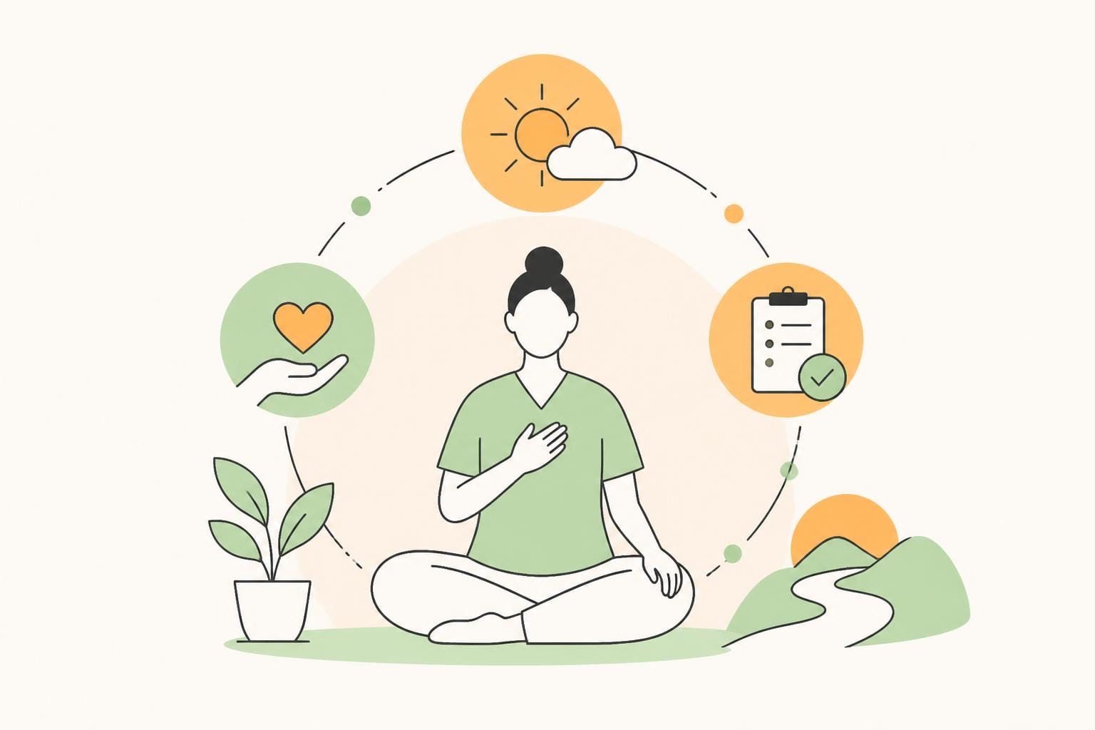Illustration zum Beitrag: Psychohygiene 2.0 Übungen und Rückblick