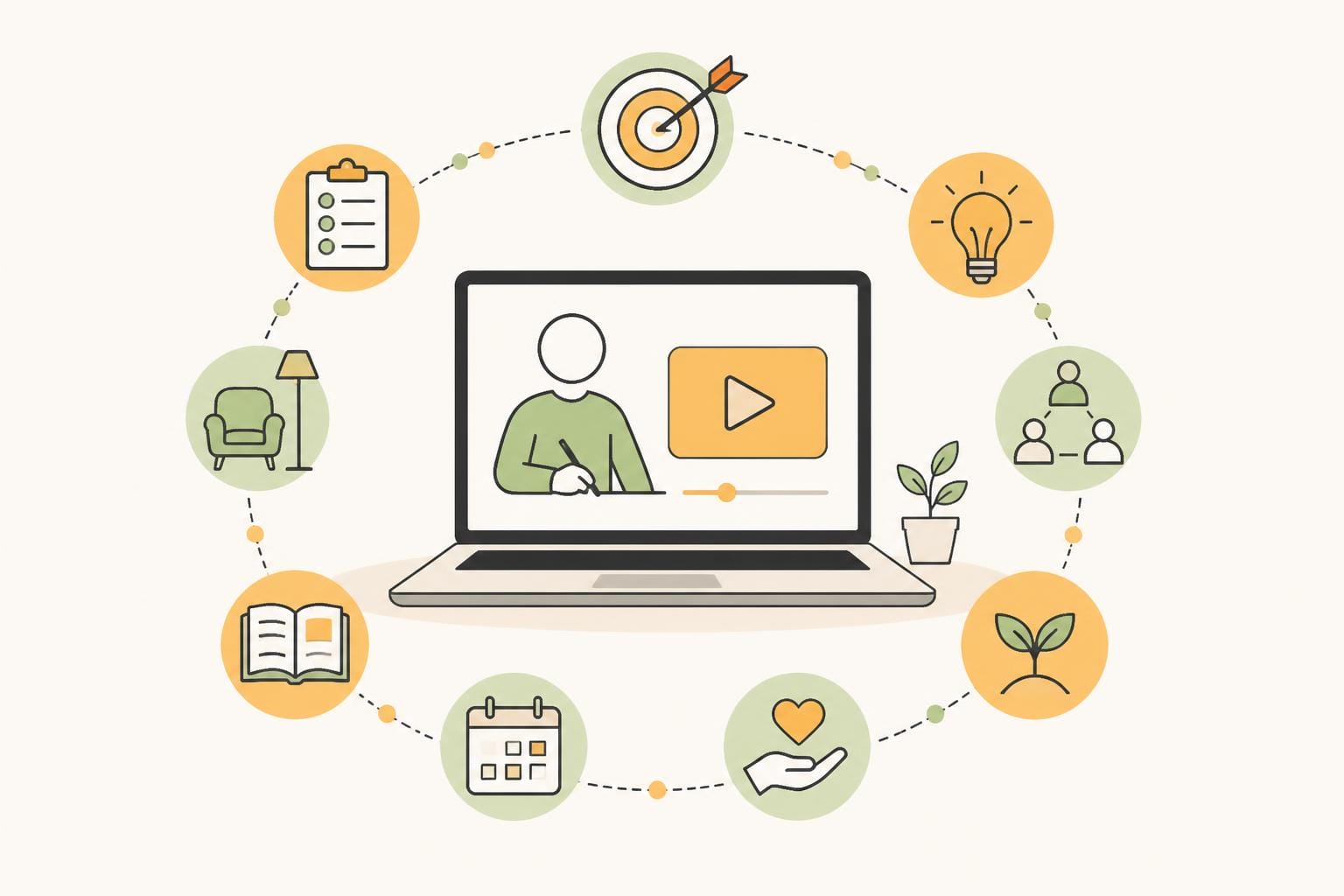 Illustration zum Beitrag: 10 effektive Prinzipien für das Online Lernen