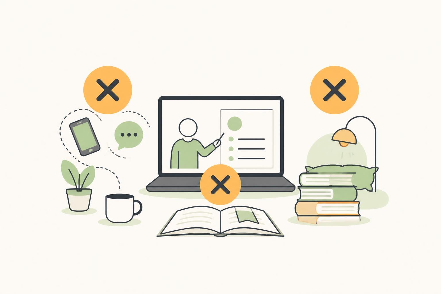 Illustration zum Beitrag: Ratgeber zum Thema: 3 große Fehler, die Ihnen Erfolg mit Online lernen ruinieren