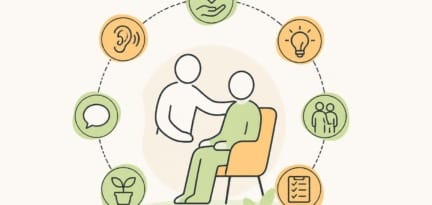 Illustration zum Beitrag: Ratgeber zum Thema: 7 einfache Techniken, um Angehörige besser zu betreuen und zu beraten