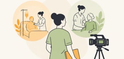 Illustration zum Beitrag: Der Pflegeberuf – zwei WDR Dokus im Blickpunkt