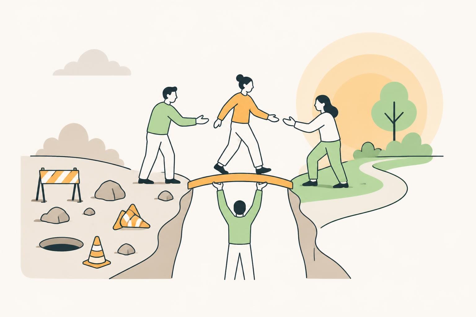 Illustration zum Beitrag: Überleitungsmanagement – Stolpersteine und Tipps zur Umsetzung