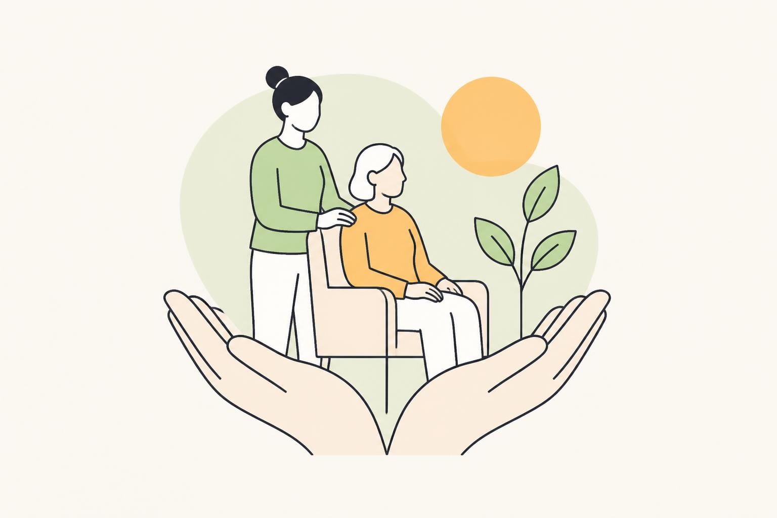 Illustration zum Beitrag: Hilfe und Entlastung für Angehörige von Pflegebedürftigen – Teil 1
