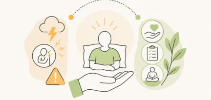 Illustration zum Beitrag: Pflege bei Schmerzen Teil 3 – Maßnahmen und Standardfehler