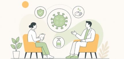 Illustration zum Beitrag: Interview zum Coronavirus mit Dr. Malkowski (Hygienefachkraft und Mitglied der DGHM)