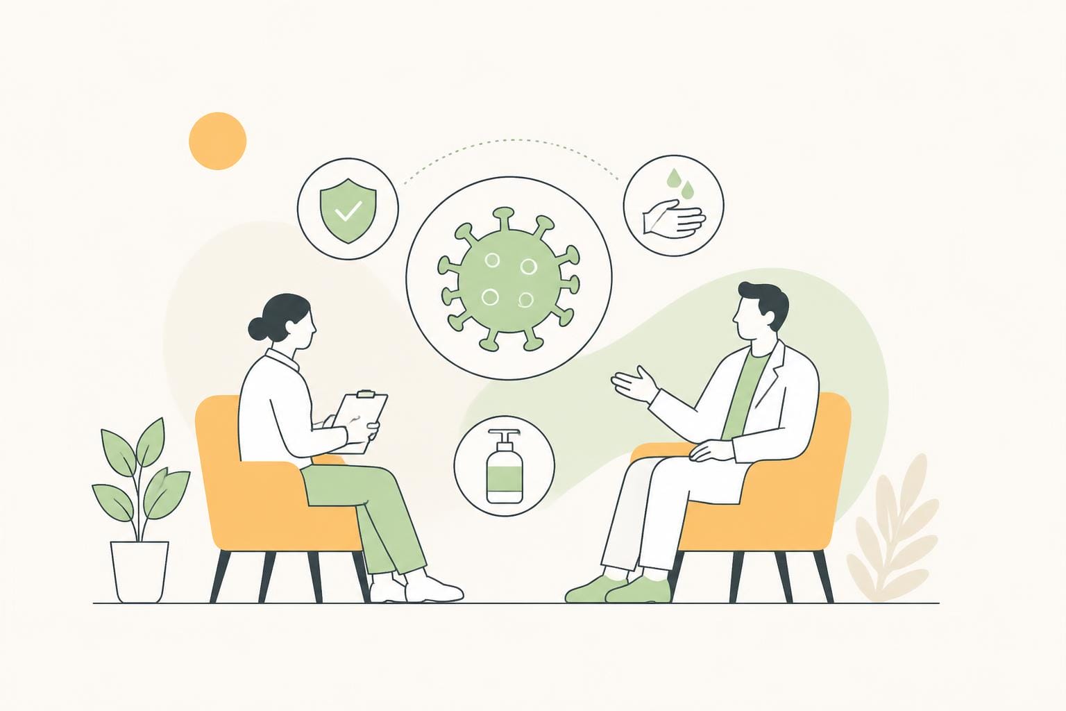 Illustration zum Beitrag: Interview zum Coronavirus mit Dr. Malkowski (Hygienefachkraft und Mitglied der DGHM)
