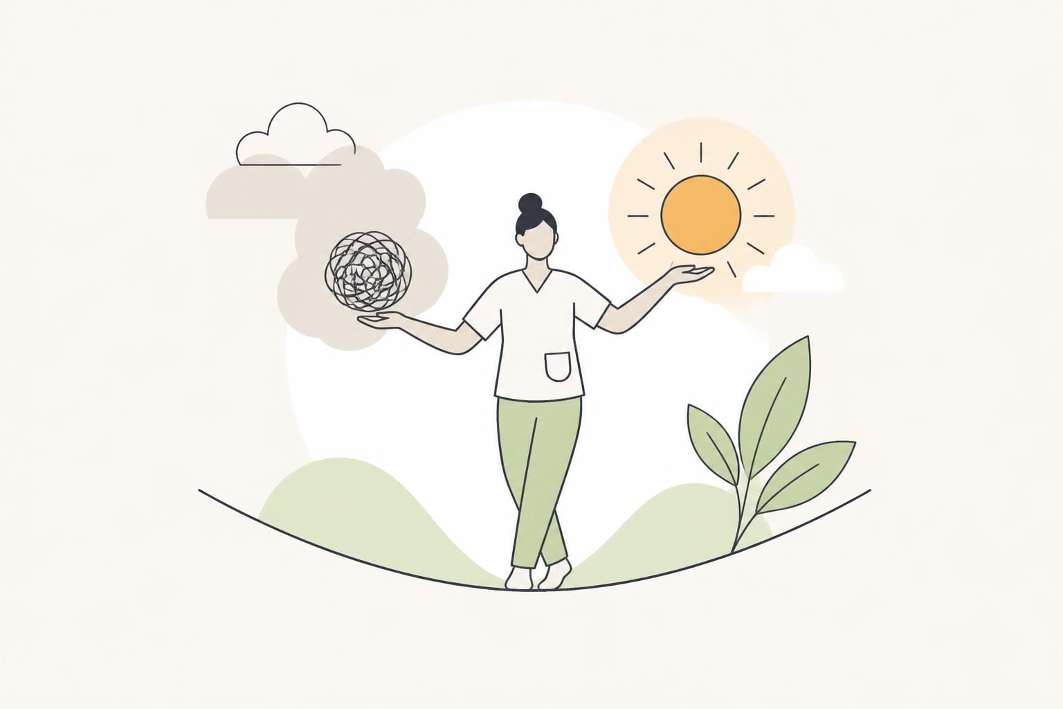 Illustration zum Beitrag: Psychische Belastungen meistern