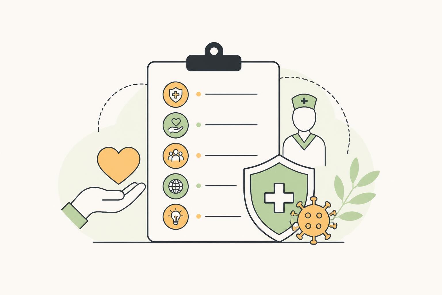 Illustration zum Beitrag: Prioritätenliste vom ICN zur Bekämpfung von Covid19