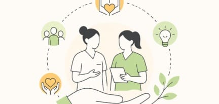 Illustration zum Beitrag: Die neue Pflegeausbildung – kurz notiert – Handreichung und Interessantes aus einem Nachbarland im Anschlusspodcast