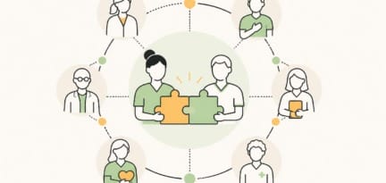 Illustration zum Beitrag: Netzwerken in der Pflege – zusammenbringen wer sich braucht