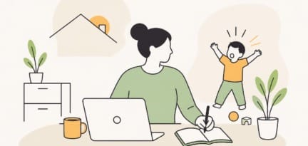 Illustration zum Beitrag: Vom Homeoffice, Matheschwächen und schreienden Kleinkindern in Zeiten von Corona