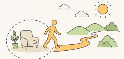Illustration zum Beitrag: „Raus aus der Komfortzone…!“