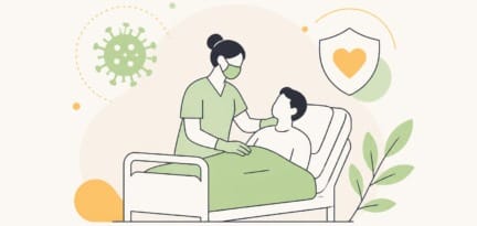 Illustration zum Beitrag: Pflegerische Versorgung bei COVID 19