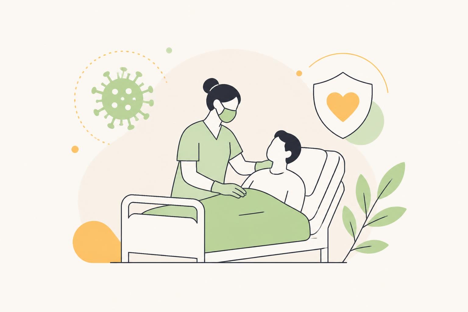 Illustration zum Beitrag: Pflegerische Versorgung bei COVID 19