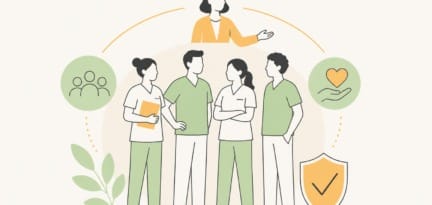 Illustration zum Beitrag: Motivierte Mitarbeiter in der Pflege