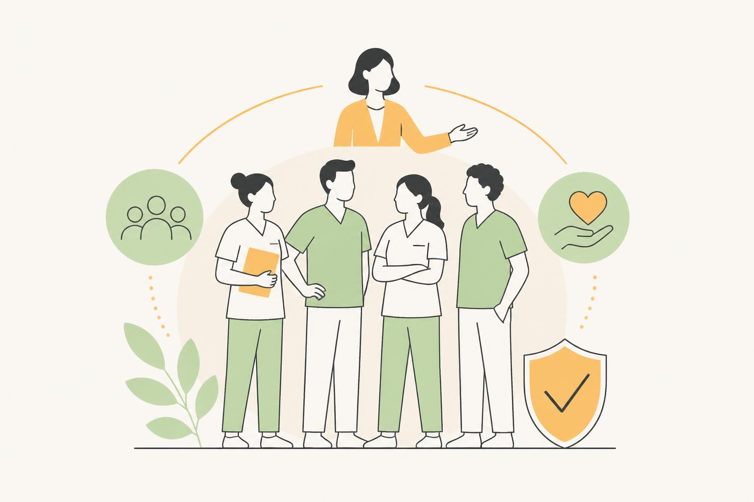 Illustration zum Beitrag: Motivierte Mitarbeiter in der Pflege