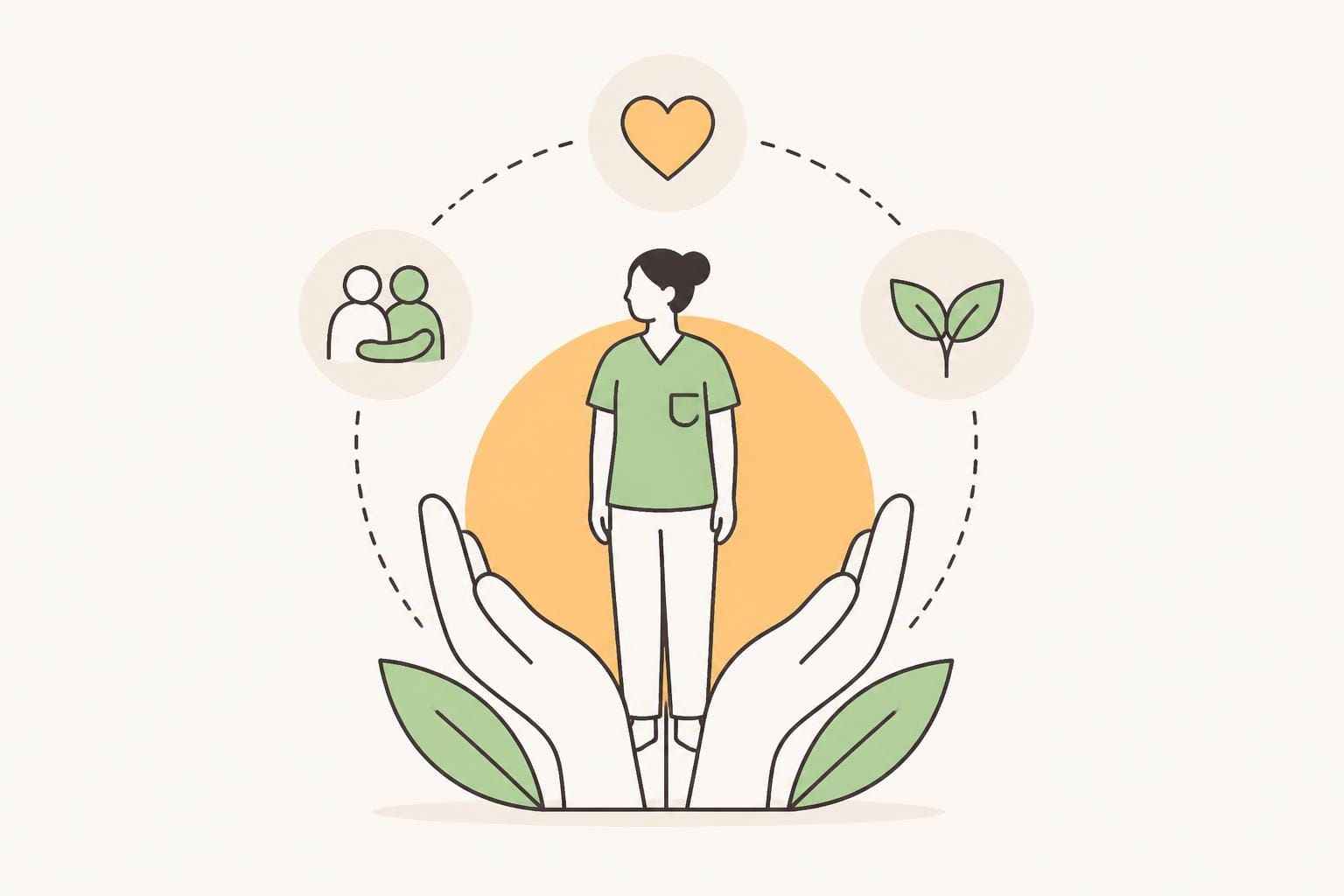 Illustration zum Beitrag: Psychosoziale Unterstützung für Pflegekräfte