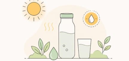 Illustration zum Beitrag: Sommerhitze überall – Flüssigkeitsmangel vorbeugen