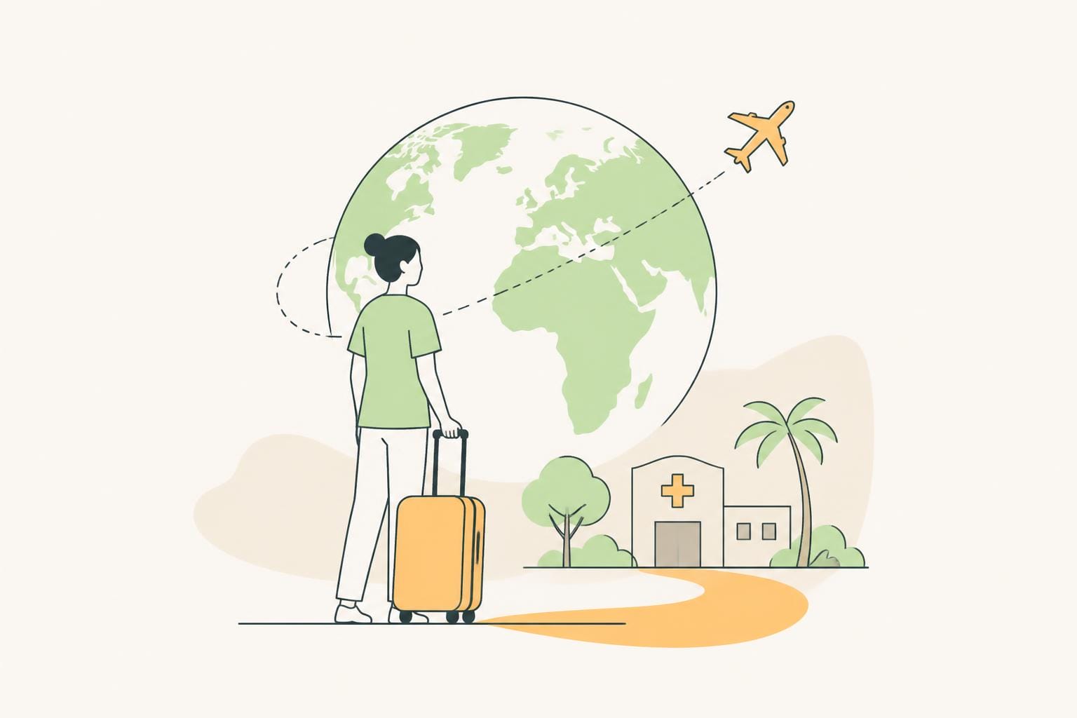 Illustration zum Beitrag: Für Menschen mit Fernweh – Arbeiten im Ausland