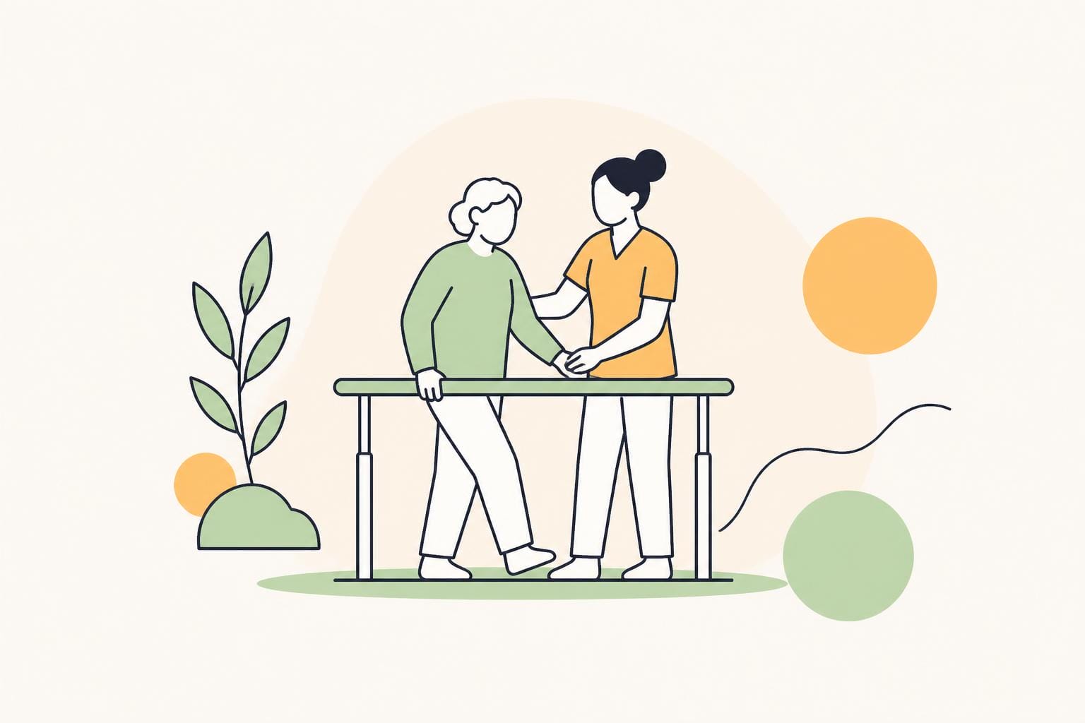 Illustration zum Beitrag: BewohnerInnen wieder fit machen