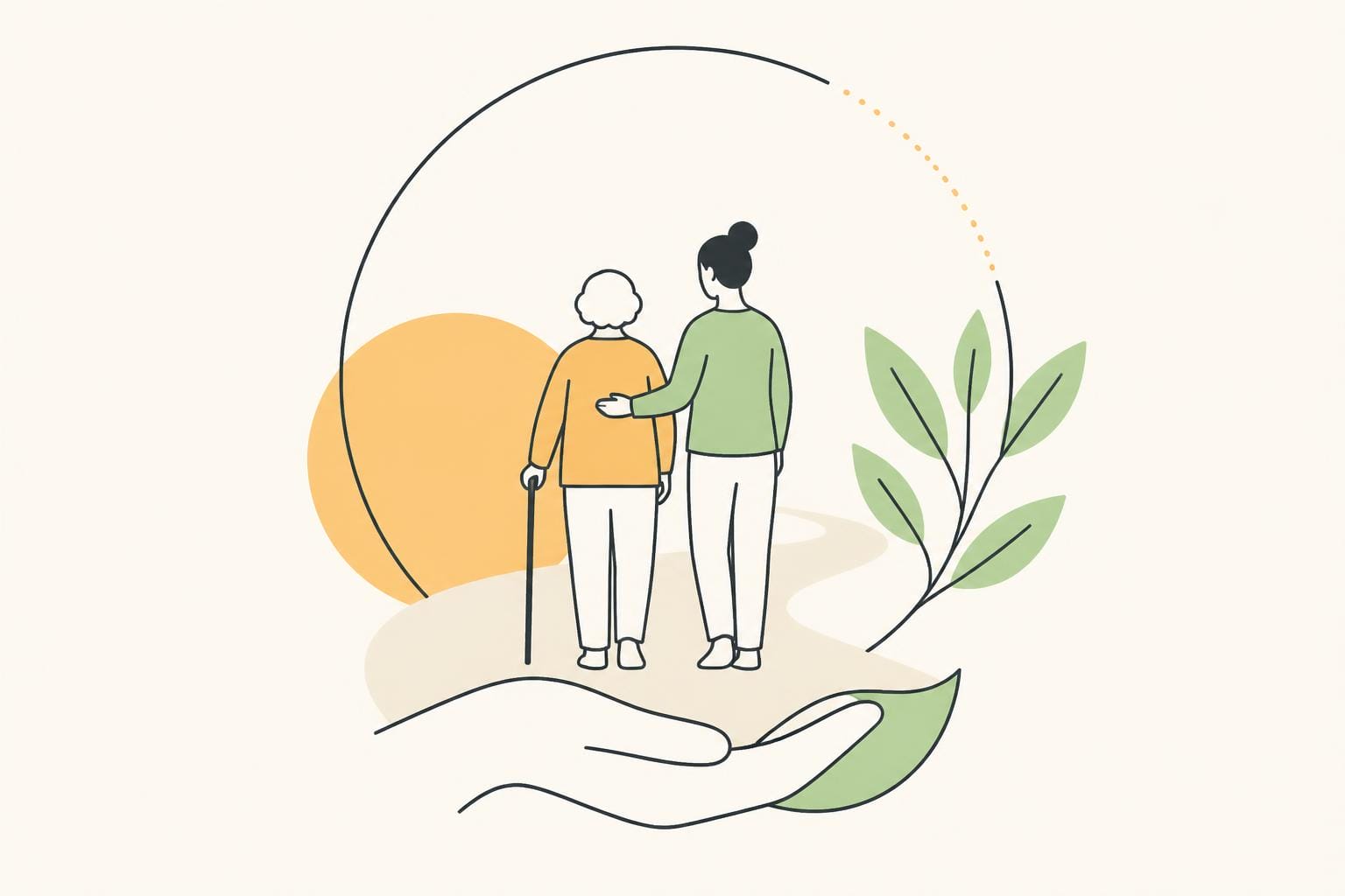 Illustration zum Beitrag: Was sind wir unseren Eltern schuldig? – Pflegende Angehörige