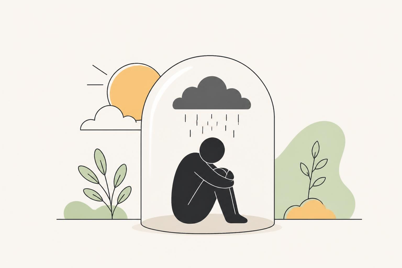 Illustration zum Beitrag: Depression – die unsichtbare Krankheit