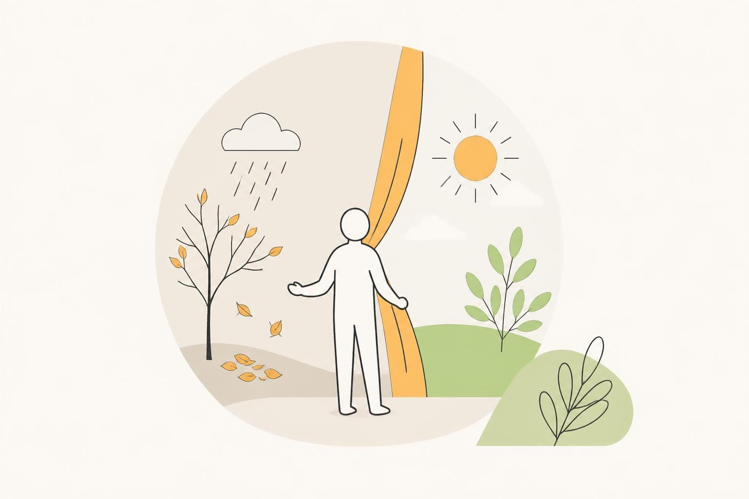 Illustration zum Beitrag: Hilfe, ein Herbstblues- was kann ich tun?