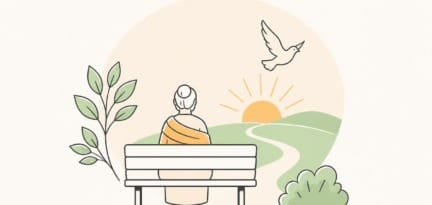 Illustration zum Beitrag: Glaube im Alter