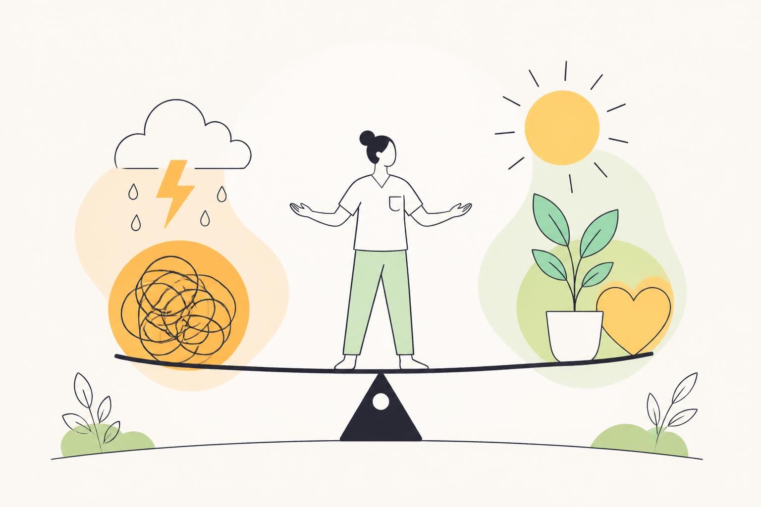 Illustration zum Beitrag: Stress = Stress? – Wie kann ich die positiven Effekte von Stress nutzen?