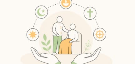 Illustration zum Beitrag: Kultursensible Pflege – Umgang mit religiösen Feiertagen und Ritualen in der Pflege