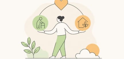 Illustration zum Beitrag: Verständnis für die Herausforderungen pflegender Angehöriger